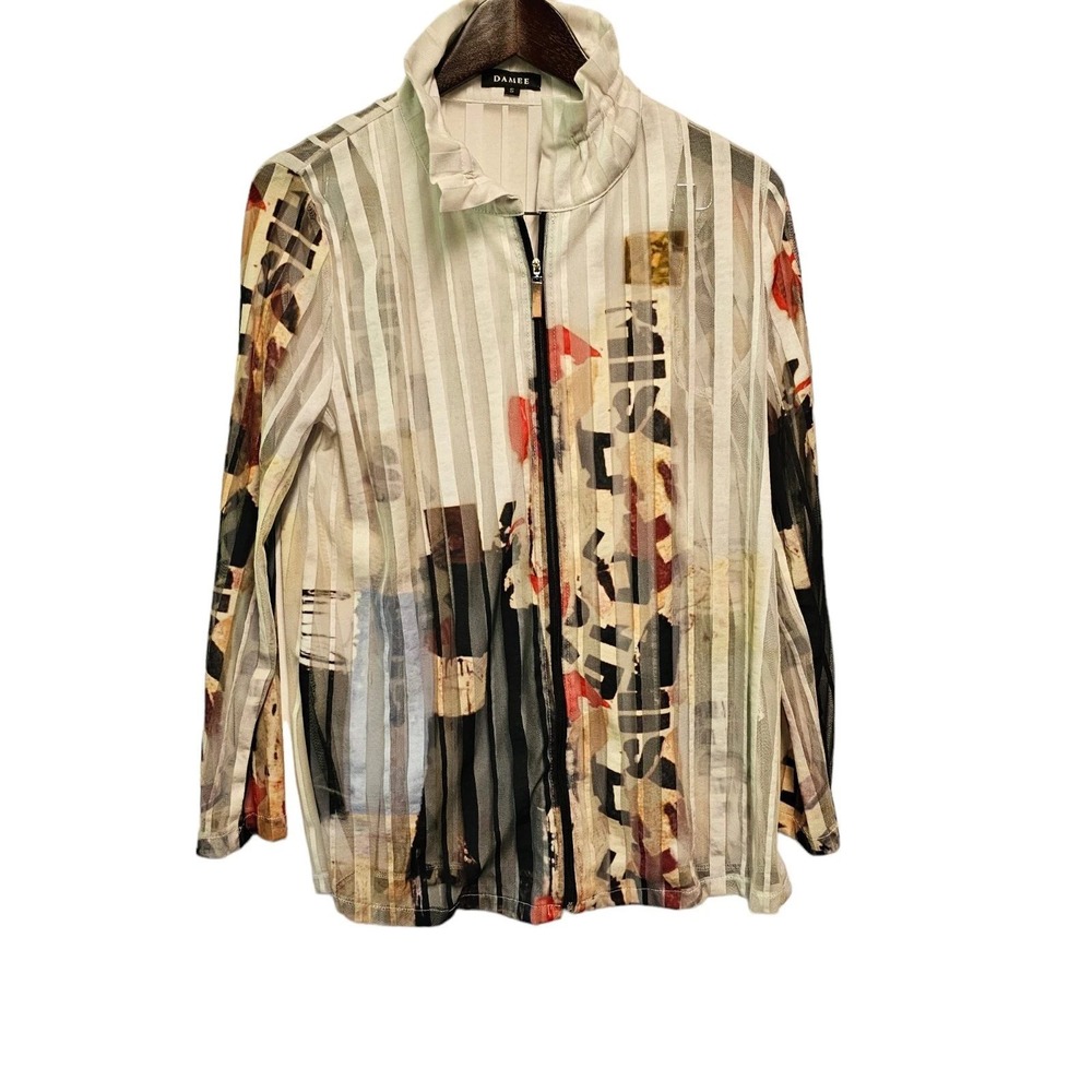 DAMEE‎ Mesh Topper Jacket Blouse Size SMALL